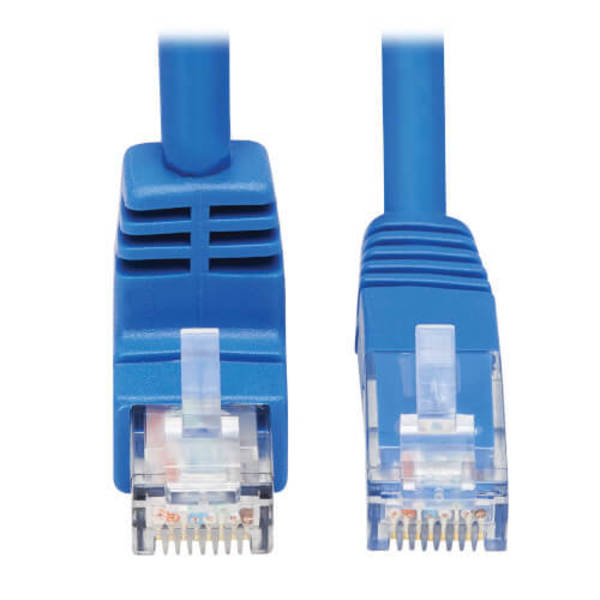 Tripp Lite Down-Angle Cat6 Gigabit Molded Utp Ethernet Cable (Rj45 Right-Angle N204-020-BL-DN